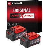 Einhell Akku Power-X-Change Plus Twinpack 18V 5,2Ah rot/schwarz, 2 Stück