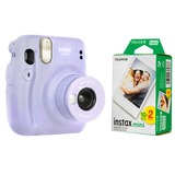 Fujifilm instax Mini 11 Bundle, Sofortbildkamera hellviolett, inklusive instax mini Film 1x 10er