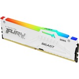 Kingston FURY DIMM 32 GB DDR5-6000 (2x 16 GB) Dual-Kit, Arbeitsspeicher weiß, KF560C36BWEAK2-32, FURY Beast RGB, INTEL XMP, AMD EXPO