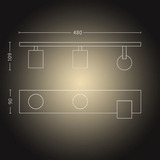 Philips HUE White Ambiance Runner 3er-Spot, LED-Leuchte weiß, inkl. Dimmschalter