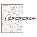 fischer Dübel SX Plus Green 10x50 S K grün, 5 Stück, mit Schraube