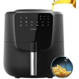 Cecotec Heißluftfritteuse CecoFry Rain schwarz, 1.550 Watt, Korb 5,5 Liter, Öldosierer