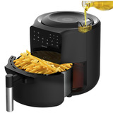 Cecotec Heißluftfritteuse CecoFry Rain schwarz, 1.550 Watt, Korb 5,5 Liter, Öldosierer