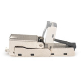 Digitus CAT.6a Feldstecker abwinkelbar, STP mit Staubschutzkappe silber, 1 Stück