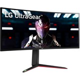 LG UltraGear 34GN850P-B, Gaming-Monitor 86.7 cm (34 Zoll), schwarz/rot, UWQHD, IPS, HDMI, DisplayPort, G-Sync, FreeSync, USB, Curved