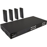 Lindy 150m Cat.6 4x4 HDMI 4K60 HDBaseT Matrix Extender, HDMI Splitter schwarz