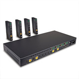 Lindy 150m Cat.6 4x4 HDMI 4K60 HDBaseT Matrix Extender, HDMI Splitter schwarz