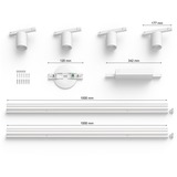 Philips HUE Perifo Basis-Set für die Decke (gerade, 4 Spots), Leuchte weiß