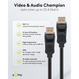goobay Kabel DisplayPort 1.4 Stecker > DisplayPort Stecker schwarz, 1 Meter, 8K