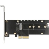 DeLOCK PCI Express x4 Karte zu 1 x intern NVMe M.2 Key M, Schnittstellenkarte mit Kühlkörper und RGB LEDs