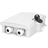 Digitus FTTH Distributions Box für Außen 2SC/Simplex, LC/Duplex, Halterung weiß