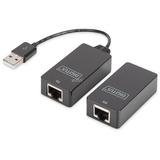 Digitus USB 1.1 CAT Extender-Set, 45 Meter, USB-Extender schwarz, Sendeeinheit + Empfängereinheit