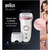 Braun Silk-épil 9 9-725 Deluxe Beauty Set, Epiliergerät weiß/rosé