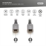 Digitus 4K USB-C AOC AV-Anschlusskabel schwarz, 20 Meter