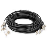 Digitus Glasfaser Universal Breakout Kabel, Duplex, LC/UPC Stecker, Multimode OM4 schwarz, 50 Meter, vorkonfektioniert
