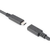 Digitus USB 3.2 Gen 2 Verlängerungskabel, USB-C Stecker > USB-C Buchse schwarz, 0,7 Meter, PD 60 Watt
