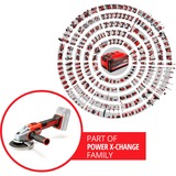 EINHELL Professional Akku-Winkelschleifer AXXIO 18/125 Q, 18Volt rot/schwarz, ohne Akku und Ladegerät