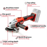 EINHELL Professional Akku-Winkelschleifer AXXIO 18/125 Q, 18Volt rot/schwarz, ohne Akku und Ladegerät