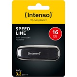 Intenso Speed Line 16 GB, USB-Stick schwarz, USB-A 3.2 Gen 1