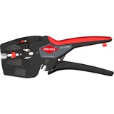 KNIPEX NexStrip Elektriker-Multiwerkzeug, Abisolier-Zange schwarz/rot