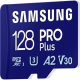 Samsung PRO Plus 128 GB microSDXC (2023), Speicherkarte blau, UHS-I U3, Class 10, V30, A2