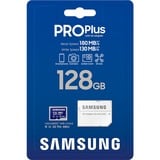 Samsung PRO Plus 128 GB microSDXC (2023), Speicherkarte blau, UHS-I U3, Class 10, V30, A2
