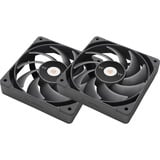 Thermaltake TOUGHFAN 12 Pro High Static Pressure PC Cooling Fan 120x120x25, Gehäuselüfter schwarz, 2 Fans Pack, 120 mm