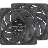 Thermaltake TOUGHFAN 12 Pro High Static Pressure PC Cooling Fan 120x120x25, Gehäuselüfter schwarz, 2 Fans Pack, 120 mm