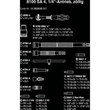 Wera 8100 SA 4 Zyklop Speed-Knarrensatz, zöllig, 1/4", Werkzeug-Set schwarz/grün, 41-teilig, Speed-Knarre mit schwenkbarem Kopf