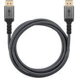 goobay Plus DisplayPort 2.0/2.1 Kabel, 16K @ 60Hz, 80 Gbit/s grau, 2 Meter