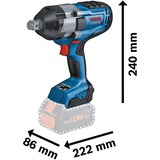 Bosch Akku-Schlagschrauber BITURBO GDS 18V-1050 H Professional solo, 18Volt blau/schwarz, ohne Akku und Ladegerät, 3/4", in L-BOXX