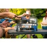 Campingaz Campingkocher Camp & Trek Twin Connect, Gaskocher silber/schwarz, 2 Kochfelder 2x 2 kW, für CV470 Plus