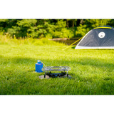 Campingaz Campingkocher Camp & Trek Twin Connect, Gaskocher silber/schwarz, 2 Kochfelder 2x 2 kW, für CV470 Plus