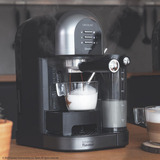 Cecotec Power Instant-ccino 20 Chic Serie Nera, Espressomaschine schwarz/edelstahl, 1470 Watt