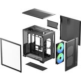 DeepCool CG590 MESH 2F, Tower-Gehäuse schwarz, Tempered Glass