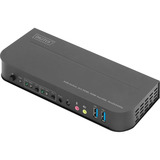 Digitus KVM Switch HDMI 2x1, KVM-Switch schwarz