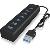 ICY BOX IB-HUB1700-U3, USB-Hub schwarz