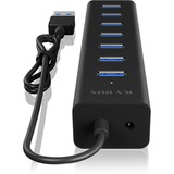 ICY BOX IB-HUB1700-U3, USB-Hub schwarz