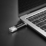 Intenso Twist Line 512 GB, USB-Stick anthrazit/transparent, USB-A 3.2 Gen 1, USB-C 3.2 Gen 1