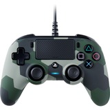 Nacon Wired Compact Controller, Gamepad tarnfarben/grün, PlayStation 4, PC