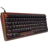 Sharkoon SKILLER SGK50 S2 Wood PBT, Gaming-Tastatur holz/schwarz, DE-Layout, Gateron G Pro 3.0 Yellow