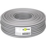goobay Patchkabel CAT6a S/FTP grau, 50 Meter, ohne Stecker