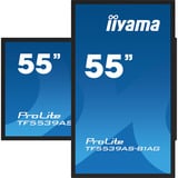iiyama ProLite TF5539AS-B1AG, Public Display schwarz (matt), UltraHD/4K, IPS, Touchscreen