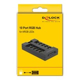 DeLOCK RGB Hub für ARGB LEDs mit 10 Ports schwarz