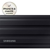 Samsung Portable SSD T7 Shield 1 TB, Externe SSD schwarz, USB-C 3.2 Gen 2 (10 Gbit/s), extern