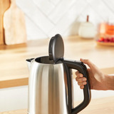 Tefal KO5S0DE Subito , Wasserkocher edelstahl/schwarz, 2.400 Watt, 1,7 Liter