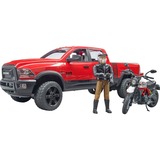 02502 RAM 2500 Power Wagon mit Ducati Desert Sled und Fahrer, Modellfahrzeug