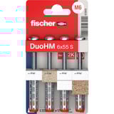 fischer Hohlraumdübel DuoHM 6x55 S PZ  4 Stück, mit Panhead-Schraube