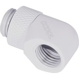 Alphacool Eiszapfen L-Verbinder drehbar G1/4 AG auf G1/4 IG - White, Verbindung weiß, für weiche Schläuche (PVC, Silikon, Neoprene)