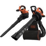 BLACK+DECKER 3-in-1 Elektro-Laubsauger BEBLV300-QS, Laubsauger/Laubbläser schwarz/orange, 3.000 Watt